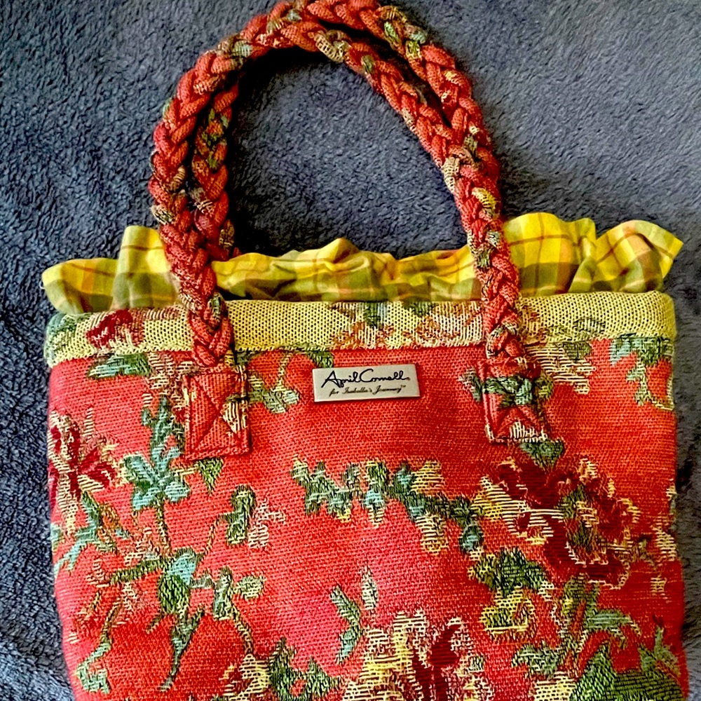 Vintage carpet tapestry bag